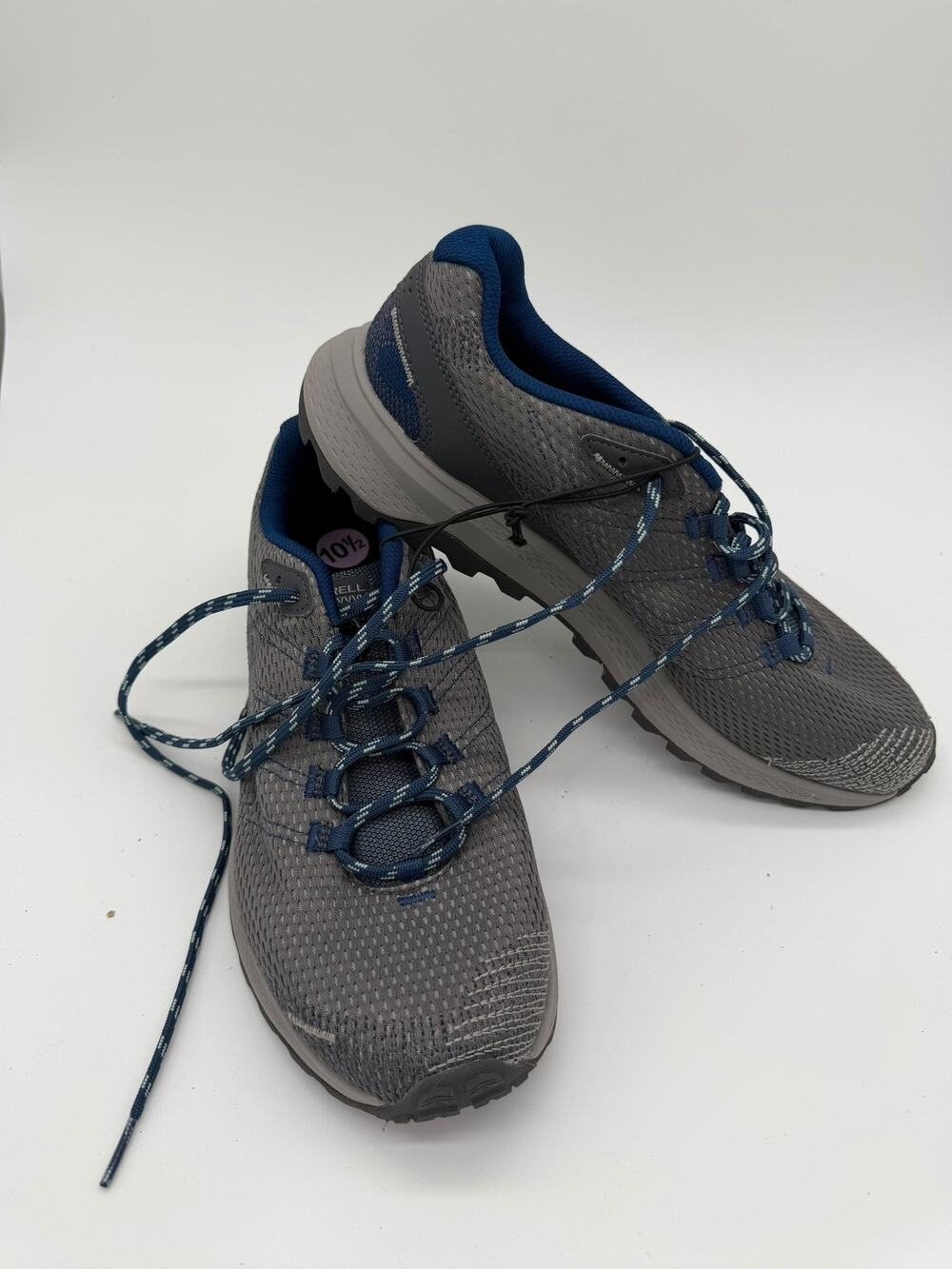 Merrell Shoes Mens Size 10.5 Gray Blue Trail Running Athletic Sneakers J067159